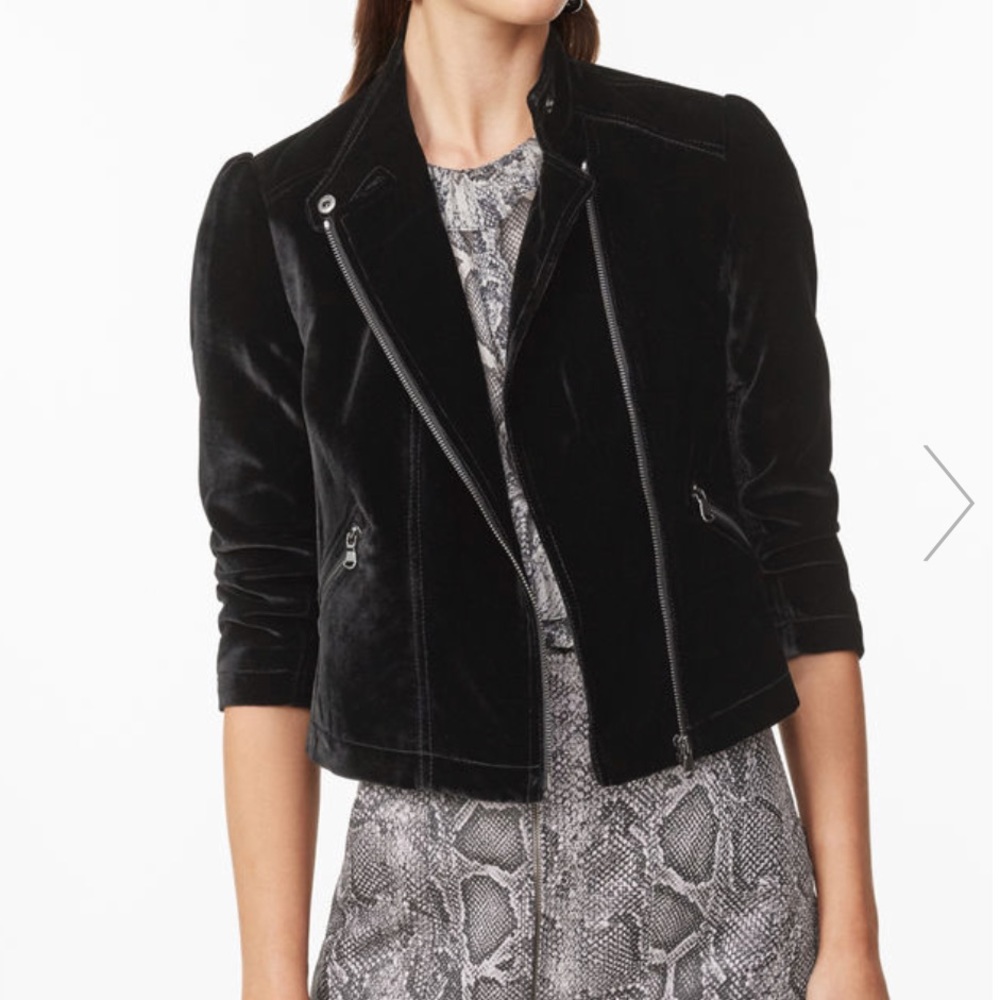 Rebecca Taylor Velvet Moto Jacket